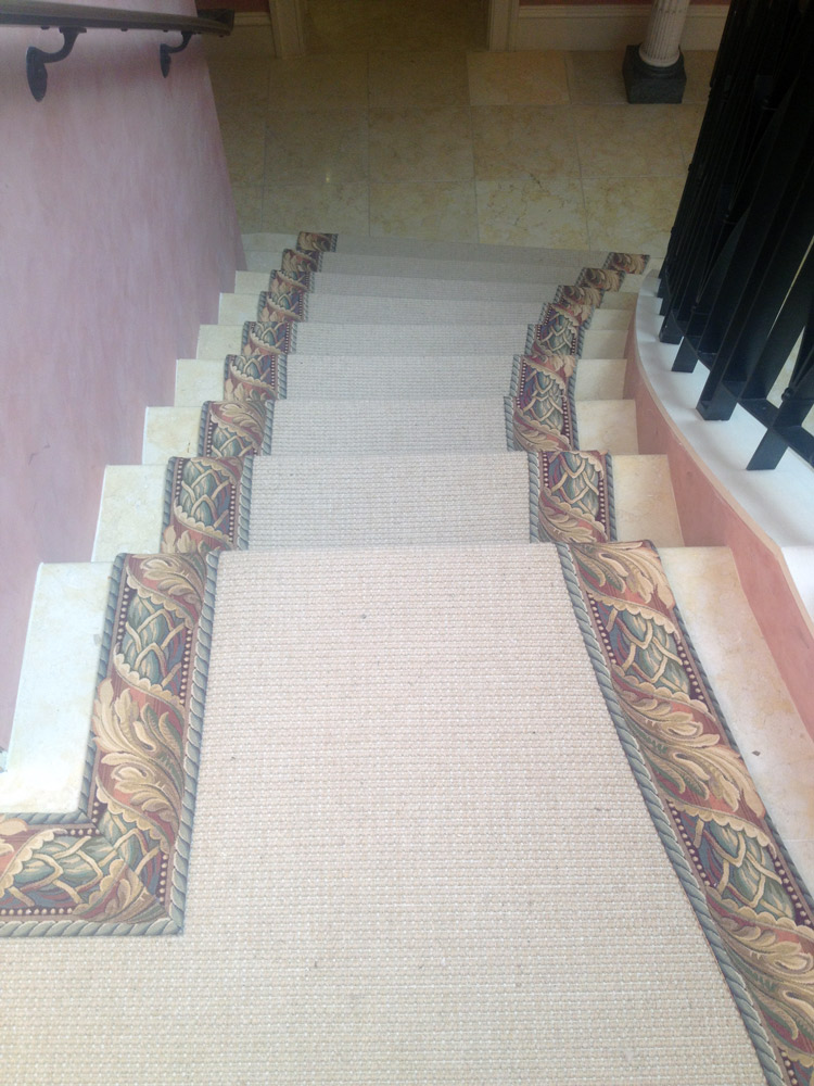 Shaped Staircase with Acanthus Border