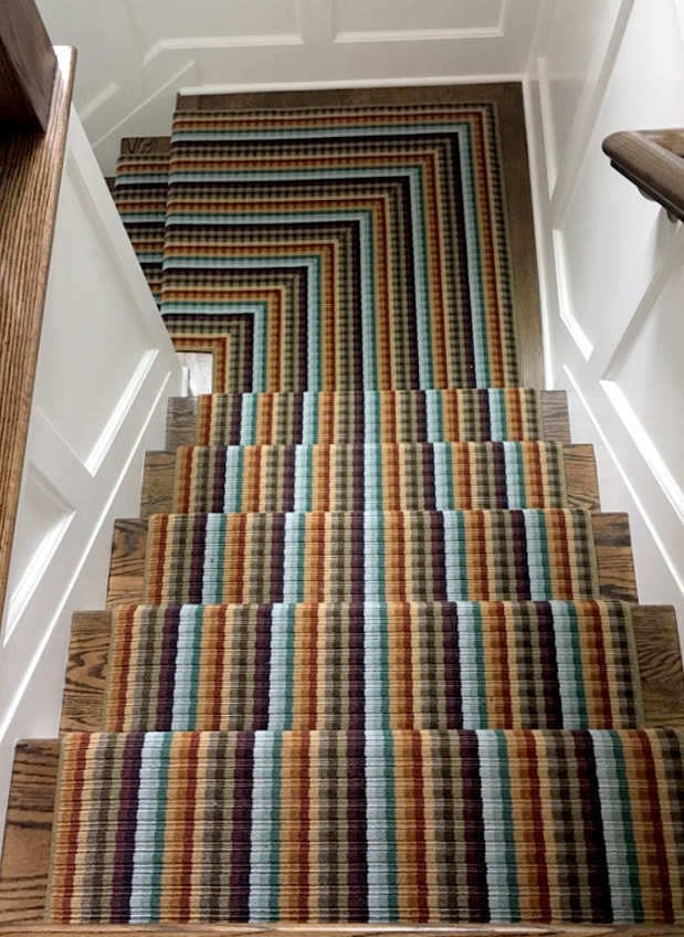 Striped Colorful Staircase Carpet