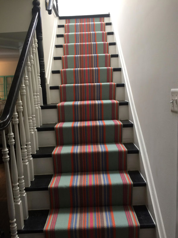 Multiple colors of Stripes Stair Runner