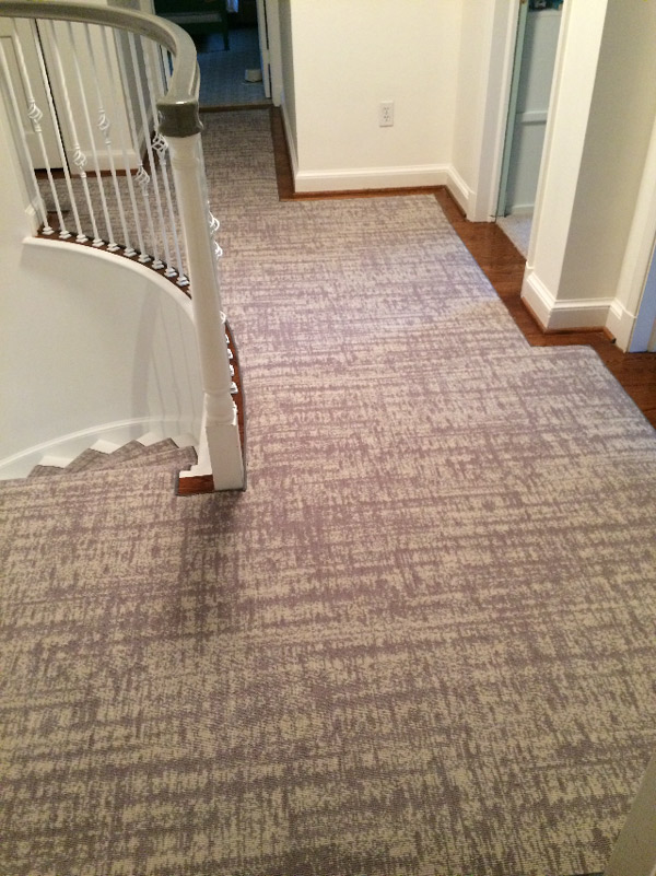 Neutral Colored Stair and Landing Carpeting by Farsh Carpets